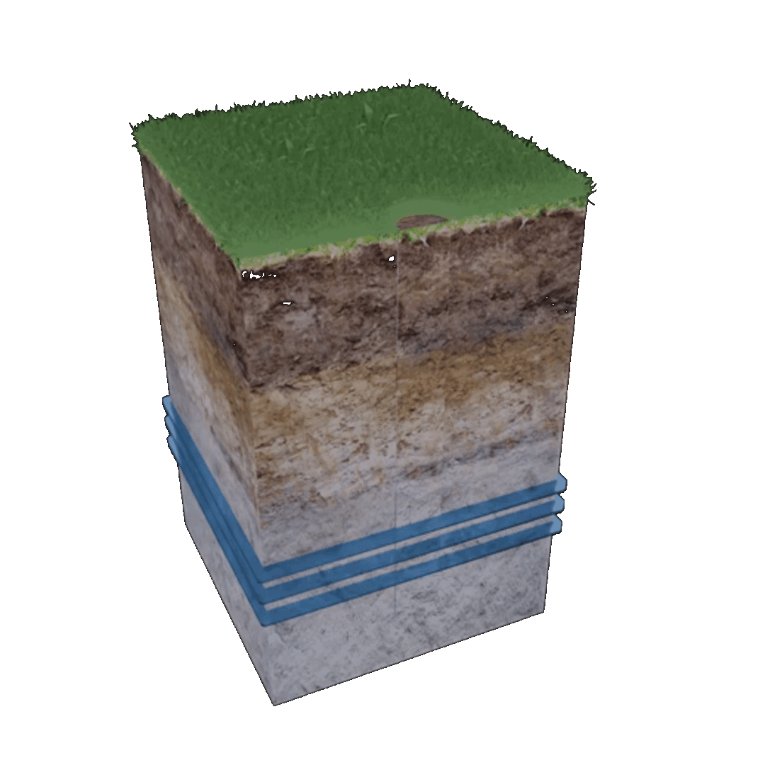3D модель: Бурение артезианской скважины (на известняк), классическая
